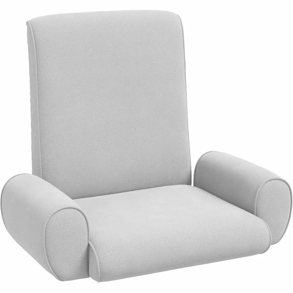 vidaXL Verstelbare vlo stoelen Lichtgrijs Grove Fluweel