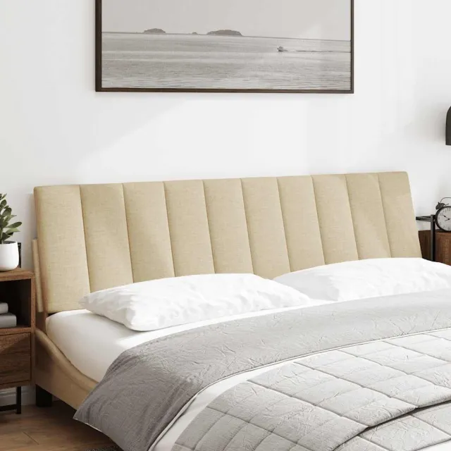 vidaXL Hoofdbordkussen "Hanko" 180 cm stof crèmekleurig
