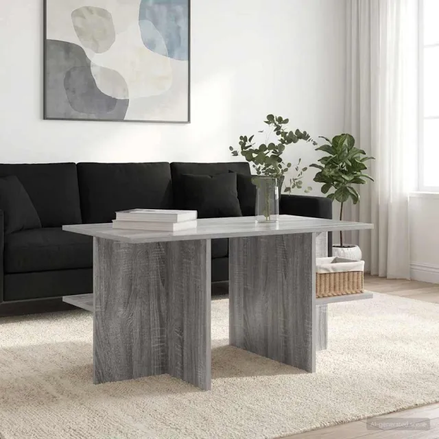 vidaXL Salontafel Grijs sonoma 87 x 50 x 45 cm Geconstrueerd hout, foto 2