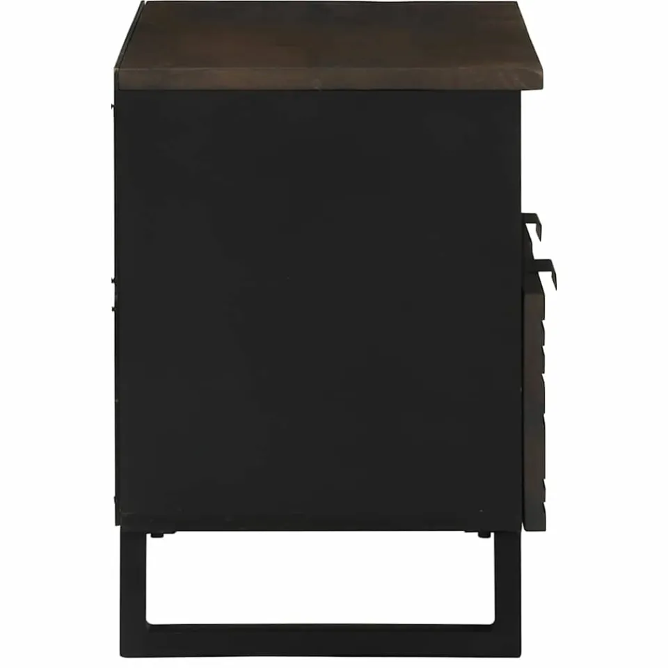 vidaXL TV Eenheden 70 x 33 x 46 cm Walnotenhout Bewerkt hout bruin, foto 4