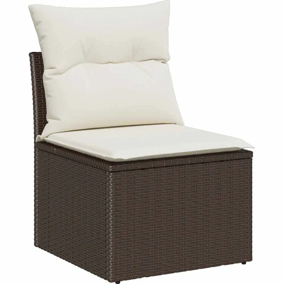 vidaXL Bankstel 10 st Bruin [Synthetisch]: Polyrattan, foto 4