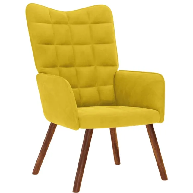 vidaXL Relaxstoel - fluweel - geel