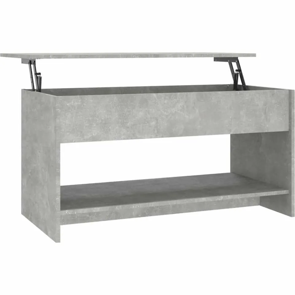 vidaXL Salontafel 102x50x52,5 cm bewerkt hout betongrijs