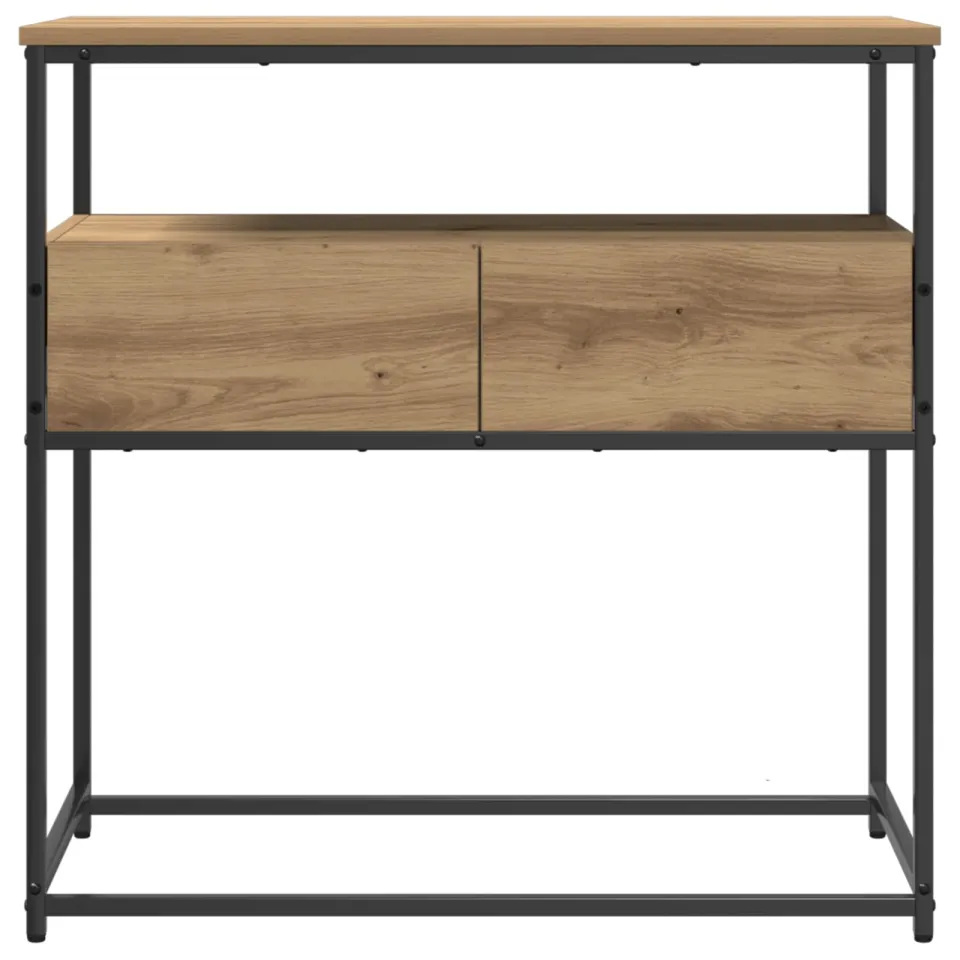 vidaXL Wandtafel Artisan Eiken 75 x 40 x 75 cm Bewerkt hout, foto 3