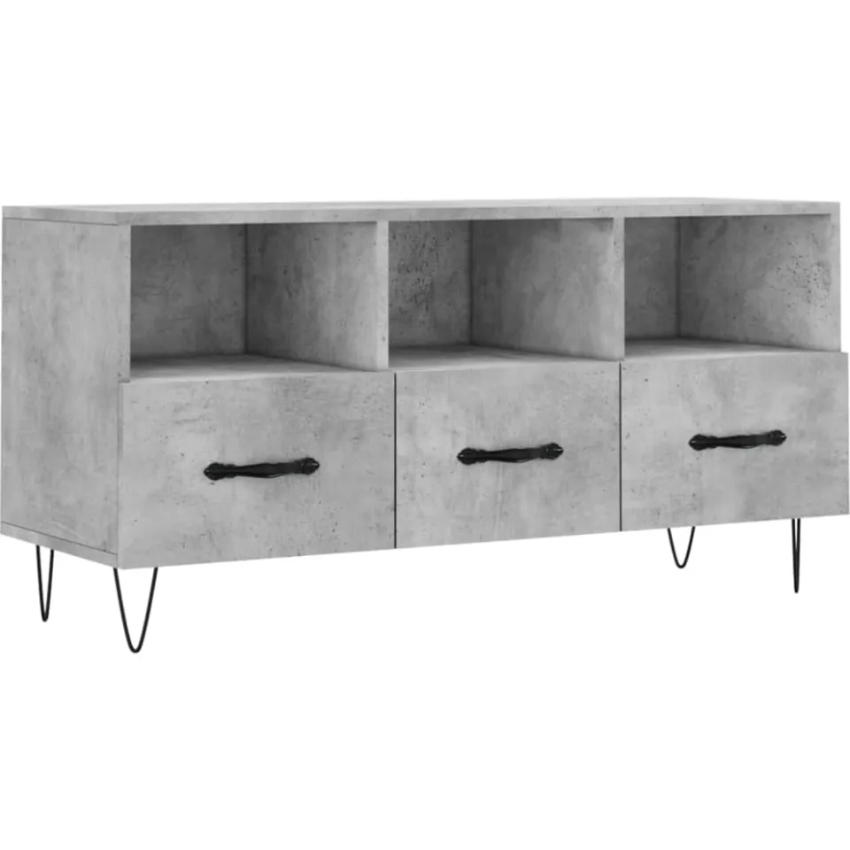 vidaXL Tv-meubel 102x36x50 cm bewerkt hout betongrijs grijs, foto 3