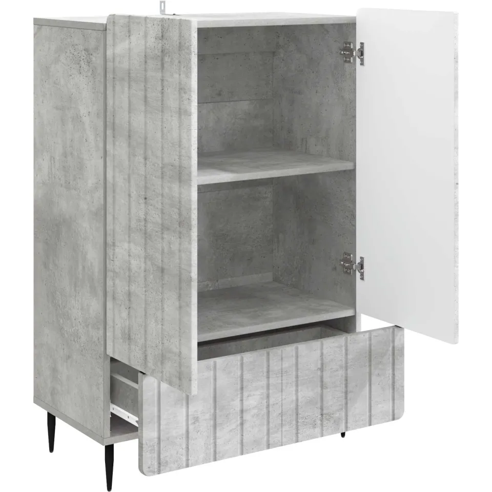 vidaXL Dressoir Betongrijs 66 x 34,5 x 97 cm Bewerkt hout grijs, foto 4