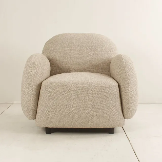 Sleepking Fauteuil / Accent Stoel Seny - Linnen - Zandkleur - Luxueus Beige Zandkleur