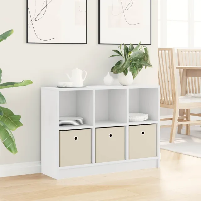vidaXL Dressoir Wit 88,5 x 27,5 x 63,5 cm
