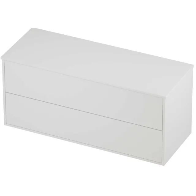 Proline Deck Badmeubelset Voor Grepen Symmetrisch Kader 2 Laden 120x46x54 cm Mat White Mat Wit