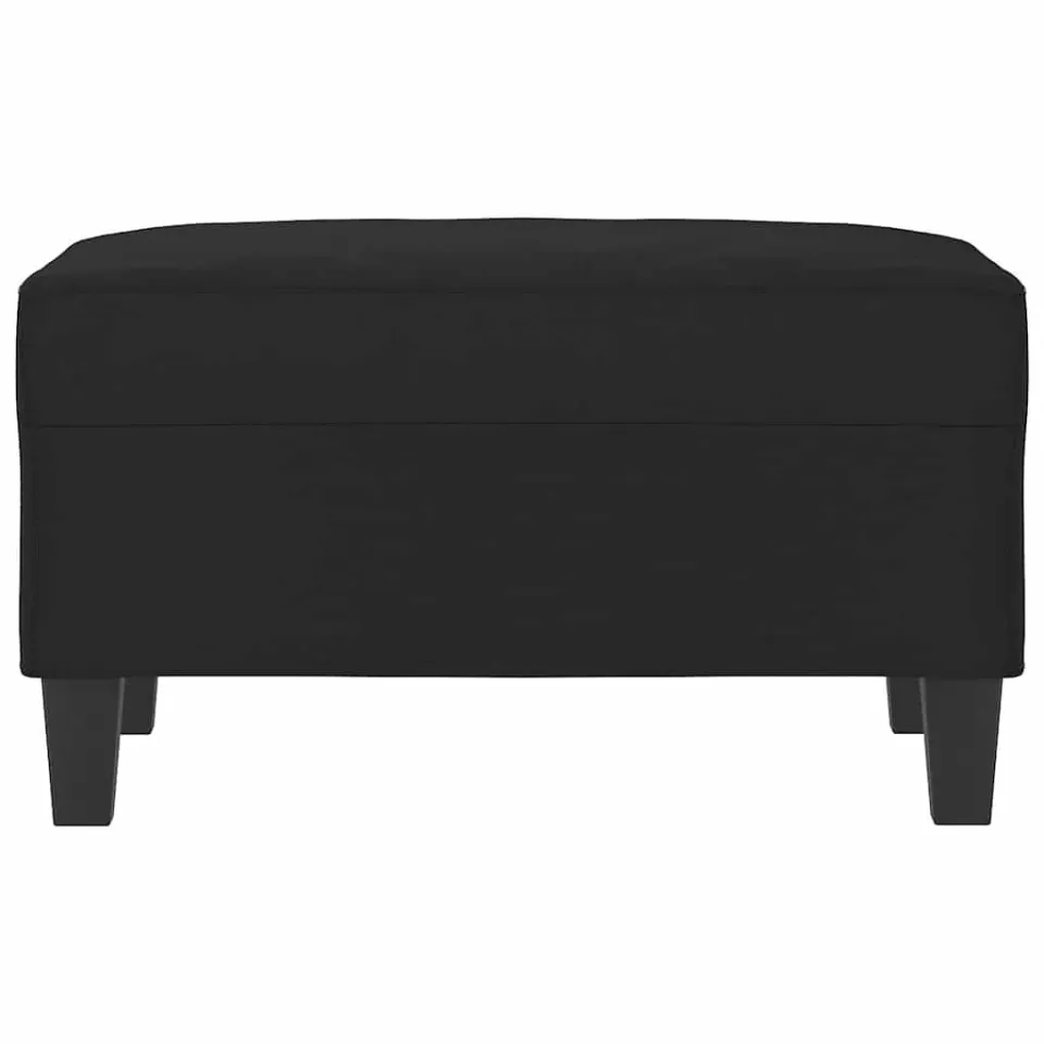 vidaXL Voetenbank 70x55x41 cm microvezelstof zwart