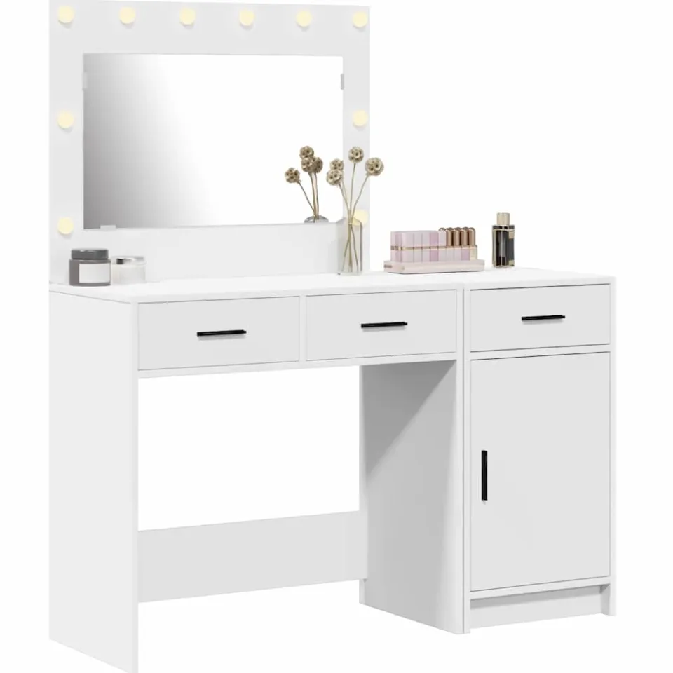 vidaXL Plafondtafel 2 st Wit 40 x 41 x 75 cm Bewerkt hout