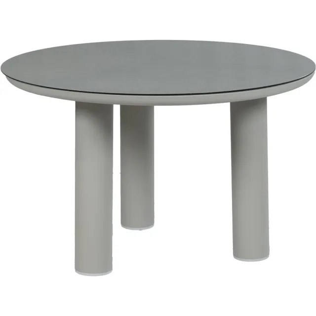 Normin Ronde tuintafel Porto 120 cm | 4 personen | Ceramic Brono/Naturel | Keramiek & aluminium Naturel, Ceramic Brono