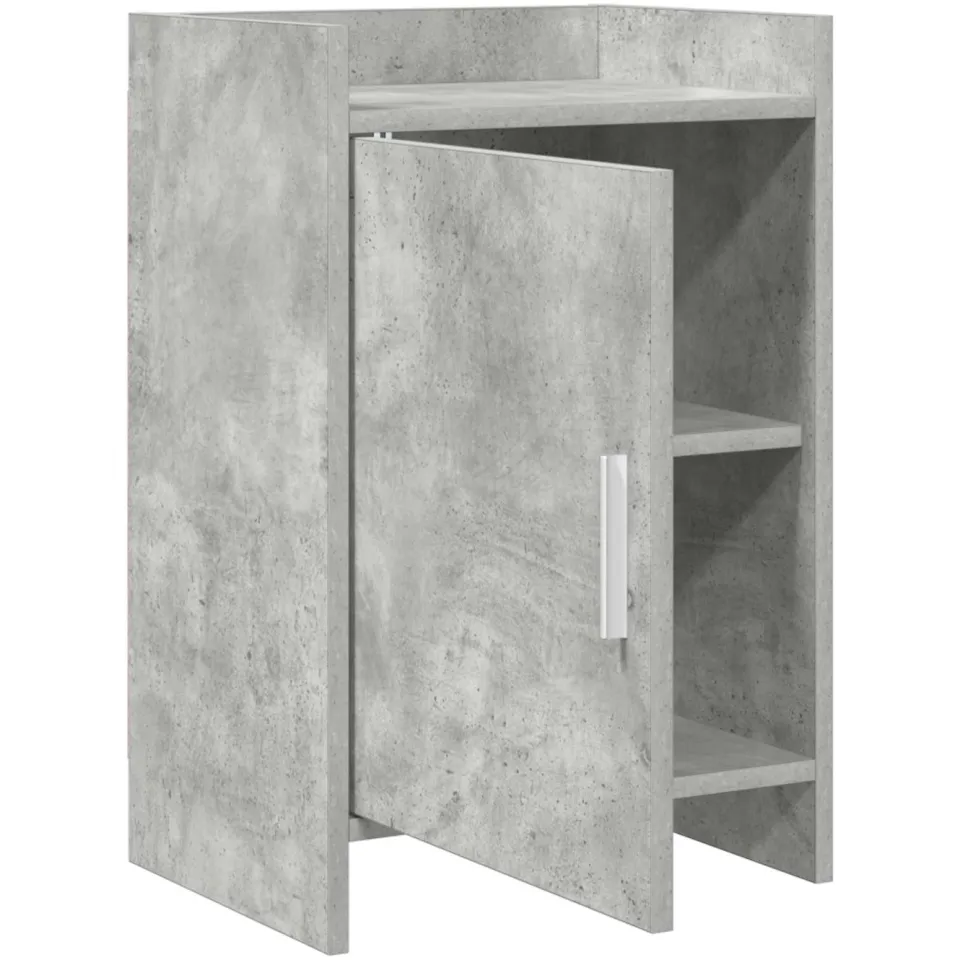 vidaXL Nachtkastjes Betongrijs 40 x 30 x 60 cm Bewerkt hout grijs, foto 3