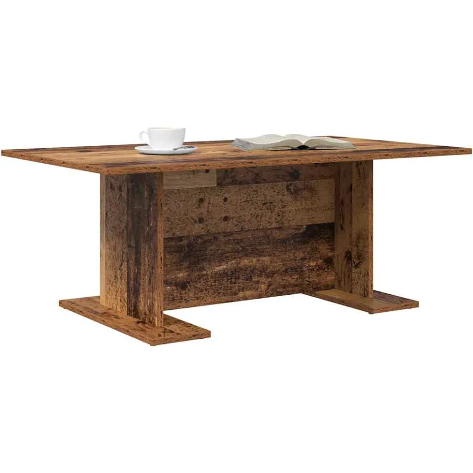 vidaXL Salontafel Oud hout 103,5 x 60 x 40 cm Bewerkt hout bruin, foto 2