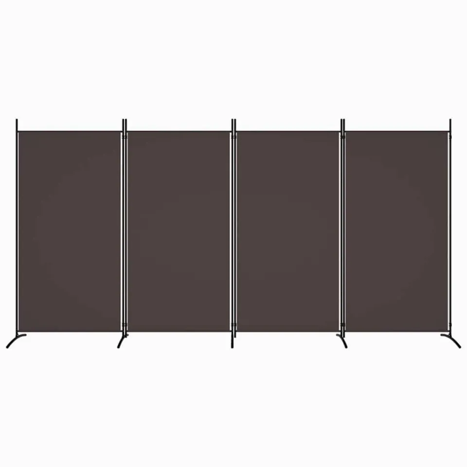 vidaXL Kamerscherm met 4 panelen 346x180 cm stof bruin