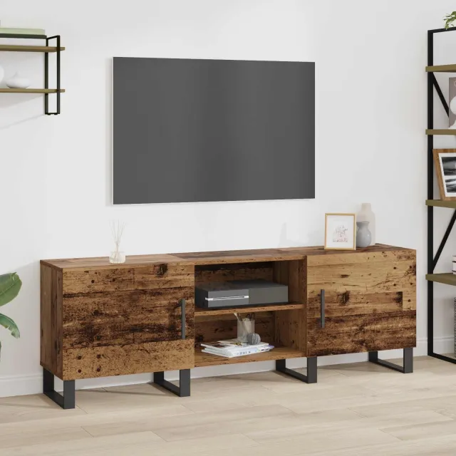 vidaXL TV-kast 150 x 30 x 50 cm Oud Hout Bewerkt hout bruin, foto 2