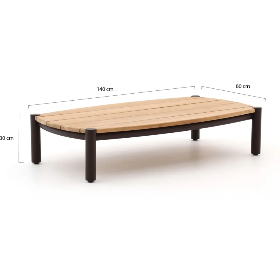 Zavelli lounge tuintafel 140x80x30cm t.b.v. Cuore/Divina taupe, foto 2