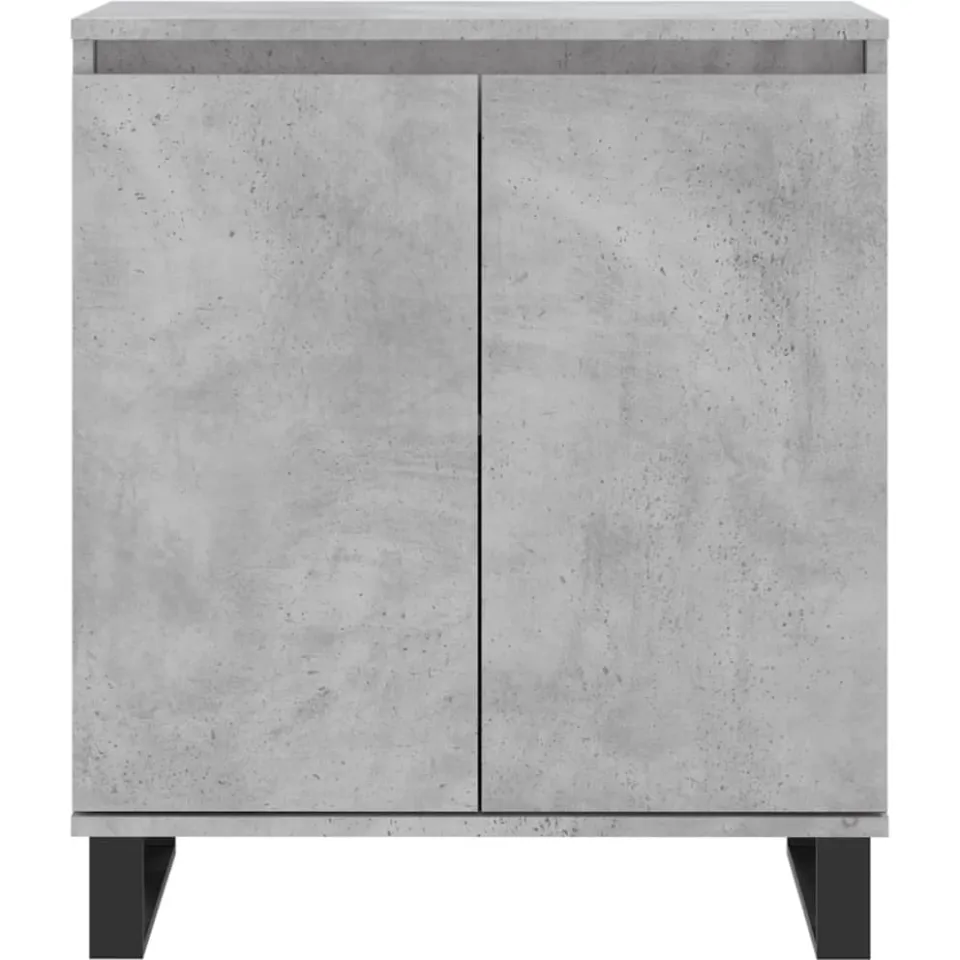 vidaXL Dressoir 60x35x70 cm bewerkt hout betongrijs grijs