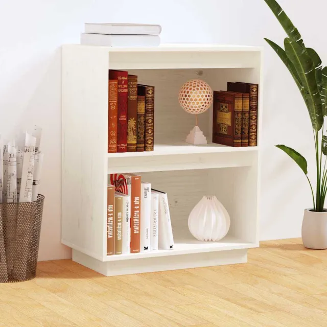 vidaXL Wandkast 60x34x75 cm massief grenenhout wit, foto 2