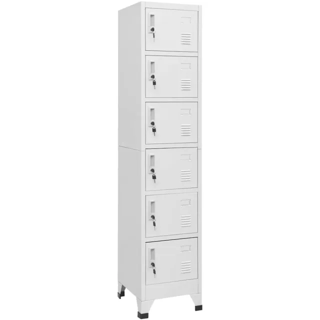 vidaXL Lockerkast 38x40x180 cm staal lichtgrijs grijs