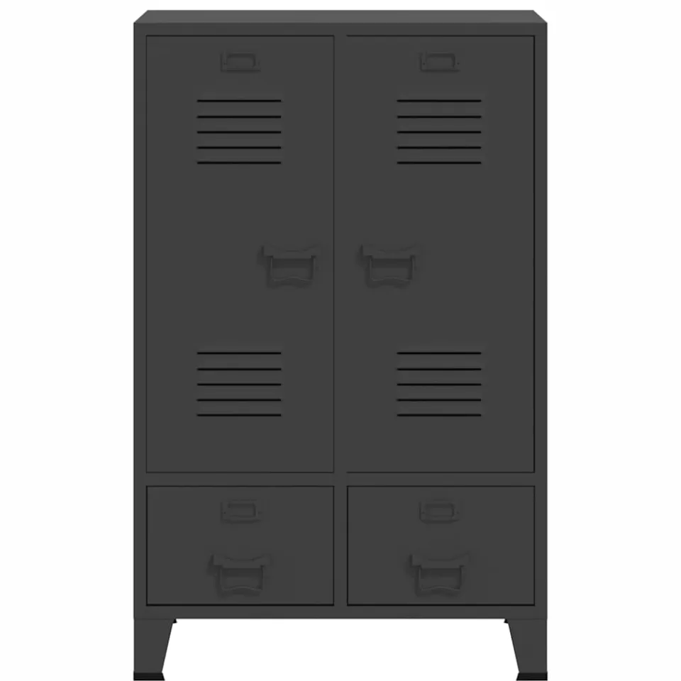 vidaXL Kledingkast industrieel 67x35x107 cm staal antracietkleurig