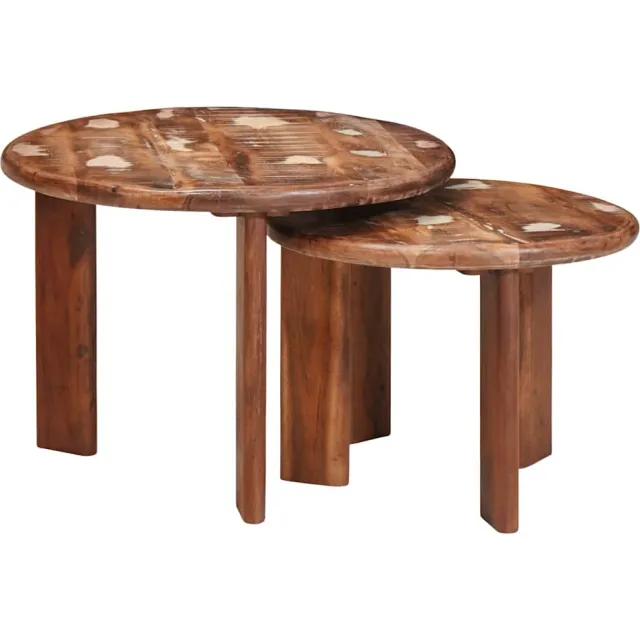 vidaXL Nest Koffietafels 2 st Multikleur Ø 50 x 40 cm Meerkleurig