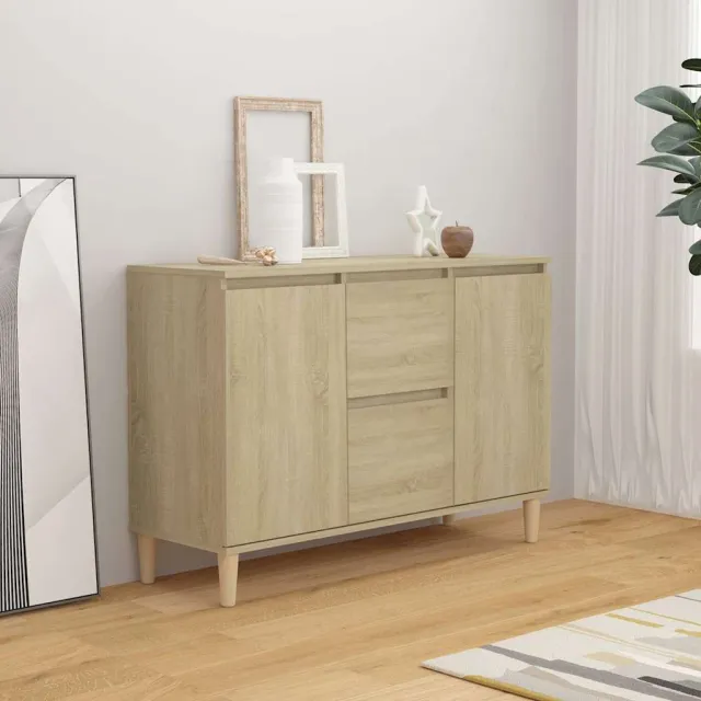 vidaXL Dressoir 101x35x70 cm bewerkt hout sonoma eikenkleurig, foto 2