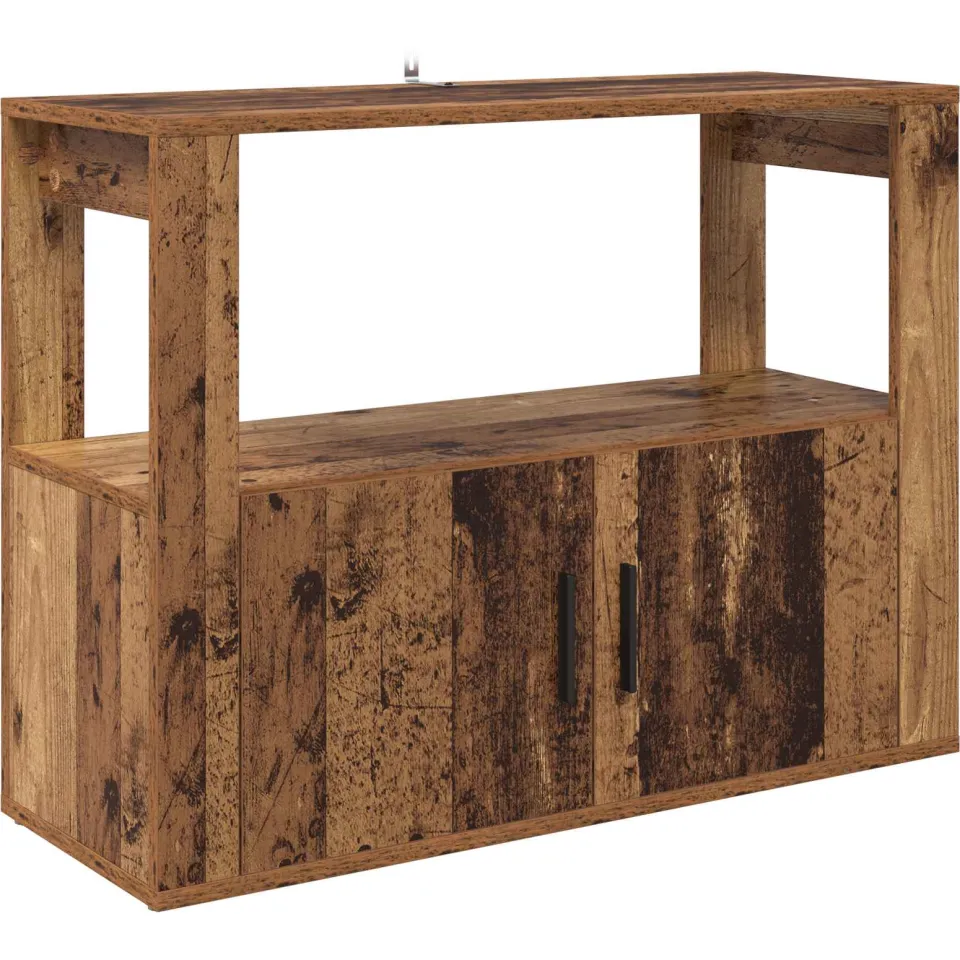 vidaXL Dressoir Oud hout 80 x 30 x 60 cm Bewerkt hout bruin, foto 3