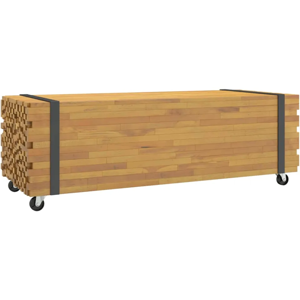 vidaXL Salontafel 110x45x35 cm massief teakhout bruin, foto 3
