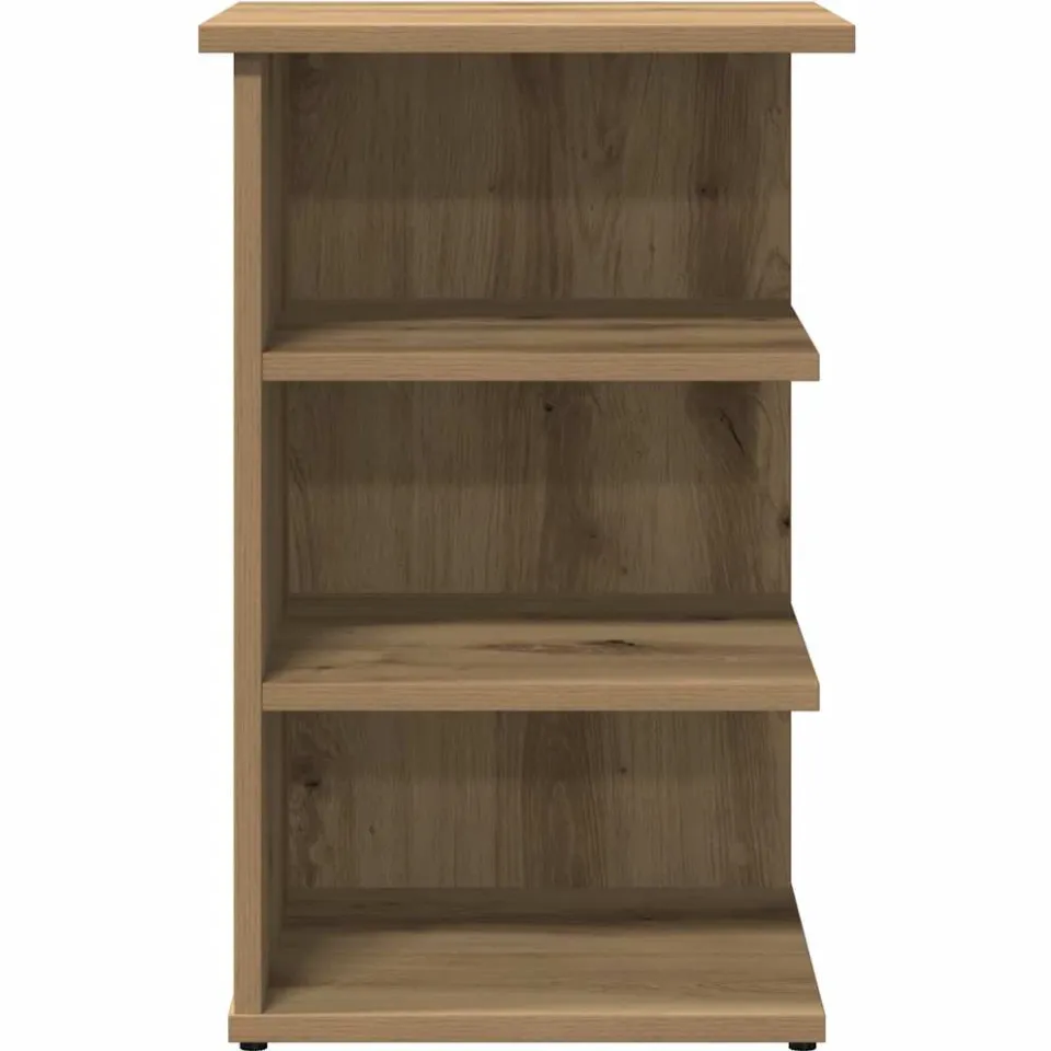 vidaXL Dressoir 35x35x55 cm bewerkt hout artisanaal eikenkleur Bruin