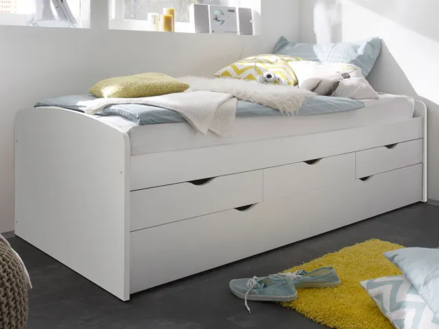 Mobistoxx TESSA bed met lades en bedlade wit