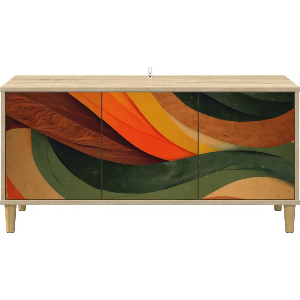 vidaXL Tv-meubel BONN 102 x 33 x 50 cm Sonoma Bewerkt hout bruin, foto 4