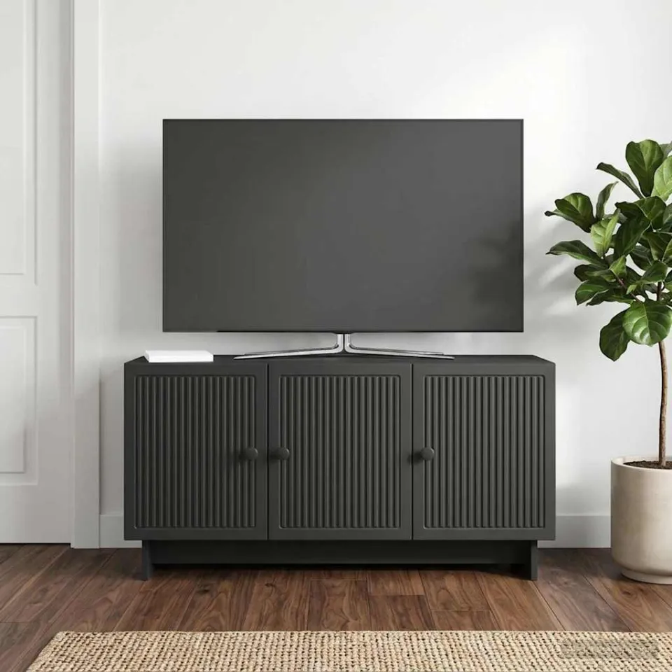 vidaXL TV-kast 99 x 34,5 x 50 cm Zwart Bewerkt hout, foto 4