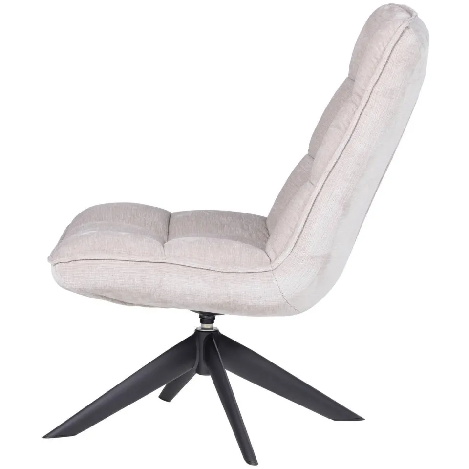 WOOOD Jouke Draaifauteuil - Polyester - Zand - 97x70x85, foto 2