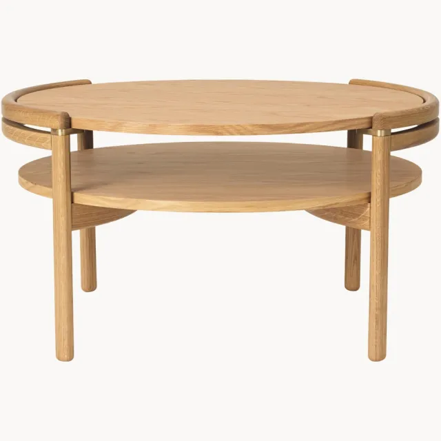 Carl Hansen & Søn Ronde salontafel RF1905 van eikenhout, handgemaakt Bruin