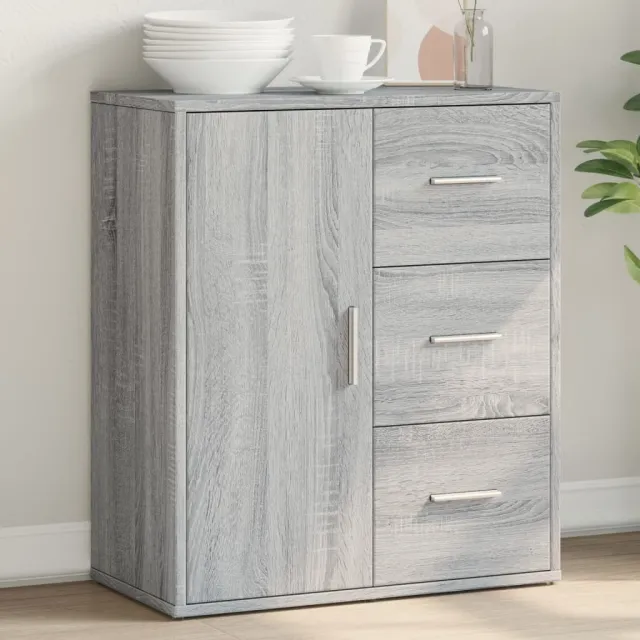 vidaXL Dressoir 60x31x70 cm bewerkt hout grijs sonoma, foto 2