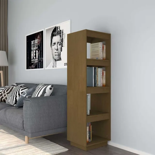 vidaXL Boekenkast/kamerscherm massief grenenhout honingbruin bruin, foto 2