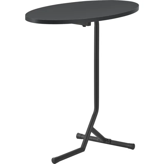 In And Outdoormatch Bijzettafel Zizi - 55x60x30 cm - Houtkleurig en Zwart - MDF en Metaal Gepoedercoat - Stijlvol Design Blue