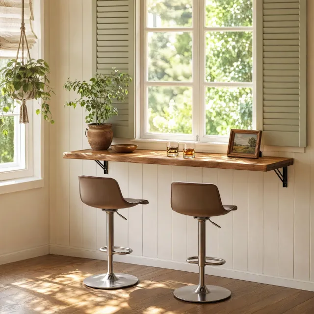 Little Trees LITTLE TREE 160 cm Wand Vouwtafel Met Live Edge - Massief Hout Rustiek - Uitklapbaar Bureau Voor Kleine Ruimtes - Bruin