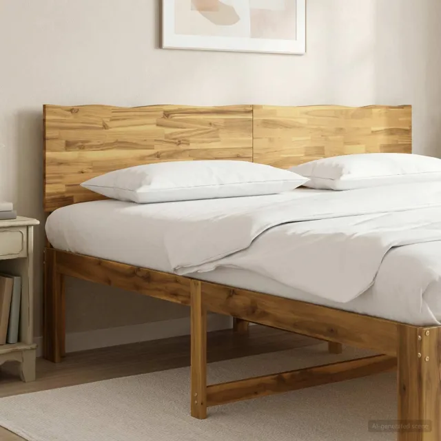 vidaXL Live Edge Hoofdbord ROSTOCK Witgewassen 180 cm Bruin
