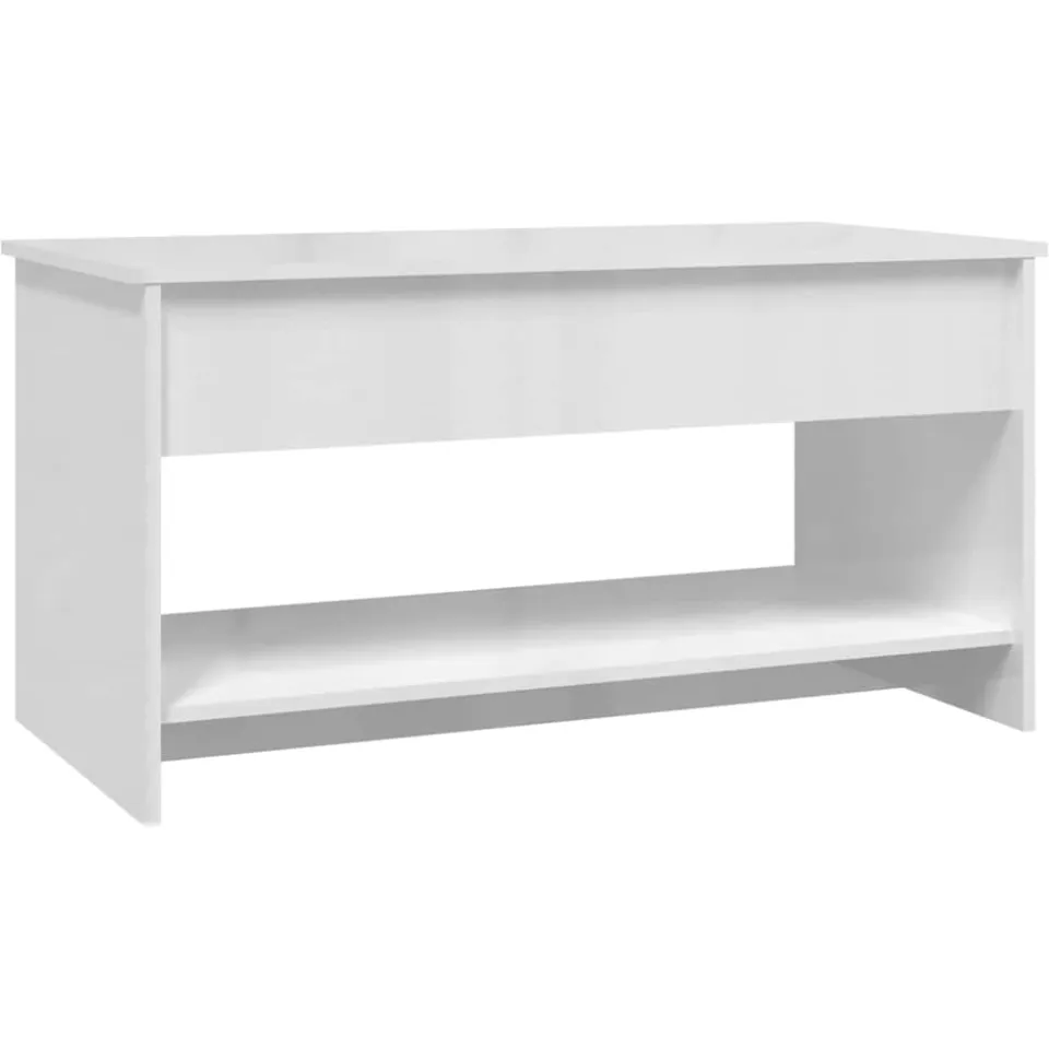 vidaXL Salontafel 102x50x52,5 cm bewerkt hout hoogglans wit, foto 3