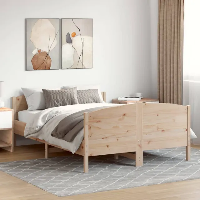 vidaXL Bedframe zonder matras massief grenenhout 150x200 cm Bruin