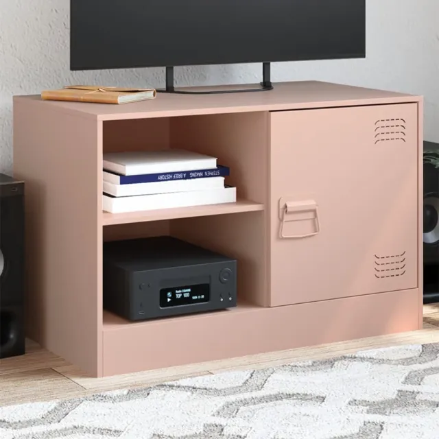 vidaXL Tv-meubel 67x39x44 cm staal roze, foto 2