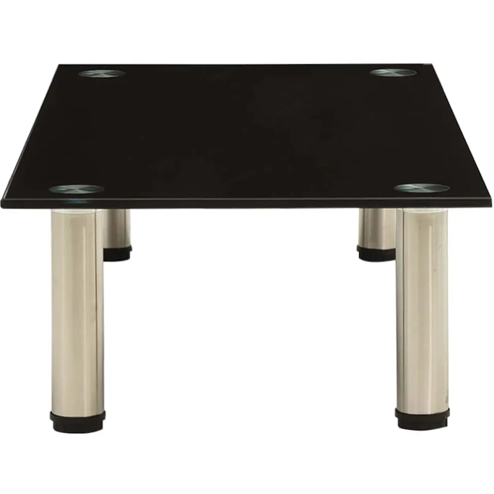 vidaXL Tv-meubel 80x35x17 cm gehard glas zwart, foto 3