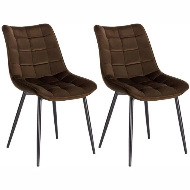 Happyment Luxe Eetkamerstoelen - Bruin Bordeaux - Woonkamerstoelen - Keukenstoelen - Kuipstoel - Set van 2, 4 of 6