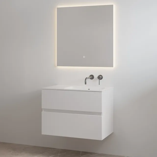 Best Design Badmeubelset zonder Kraangat Best Design Splash 80 cm Glans Wit