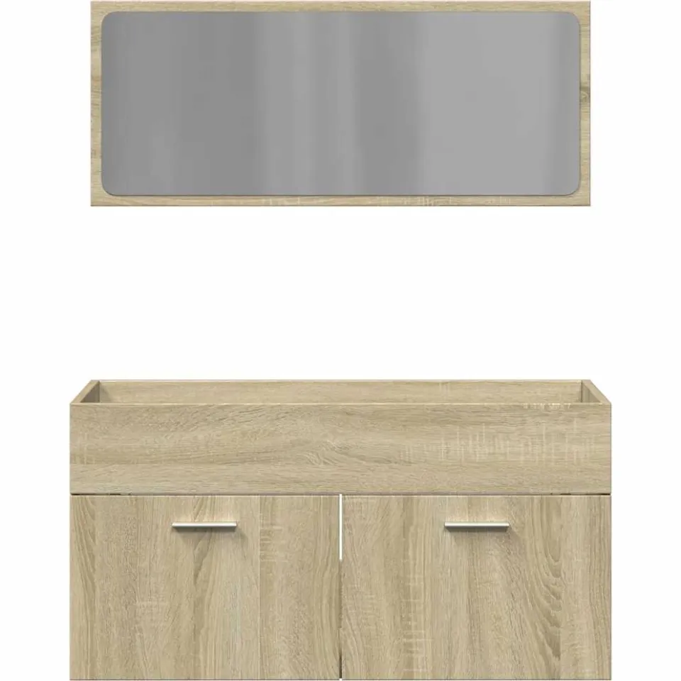 vidaXL 2-delige Badkamermeubelset bewerkt hout sonoma eikenkleurig, foto 4