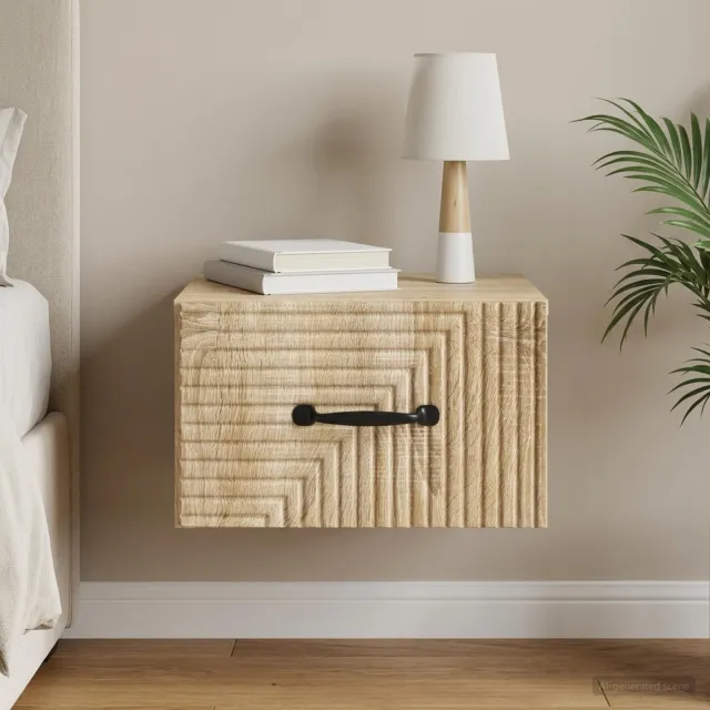 vidaXL Wandbeugel Bedkast Sonoma Eiken 34,5 x 33 x 20 cm Bewerkt hout, foto 2
