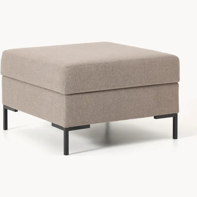 Westwing Collection Voetenbank Luna met opbergruimte Taupe