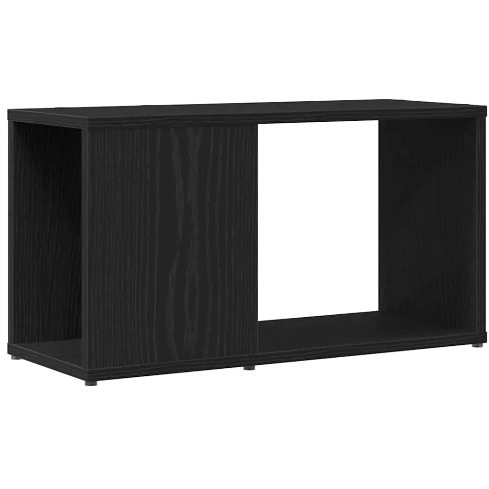 vidaXL Tv-meubel 60x24x32 cm spaanplaat zwart eikenkleurig